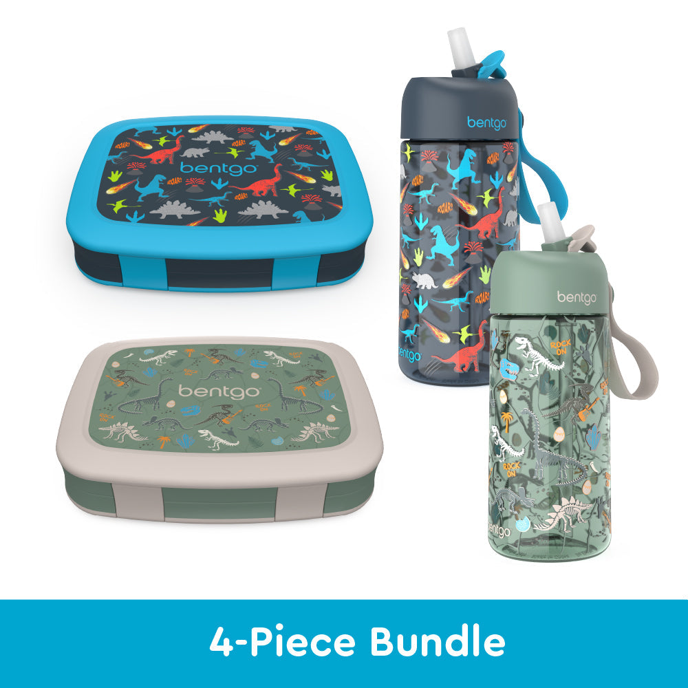 bentgo-kids-prints-lunch-boxes-and-water-bottles-v4 bentgo-lunch-box-bottle-bundle-dinsoaur-fossils-1.jpg